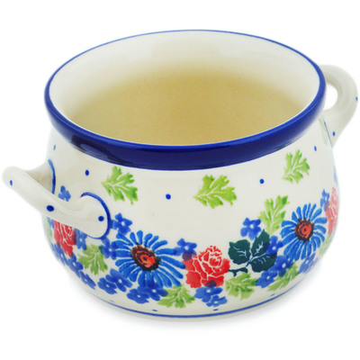 Polish Pottery Bouillon Cup 12 oz Countryside Floral Bloom