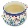 Polish Pottery Bouillon Cup 12 oz Dancing Snowman UNIKAT