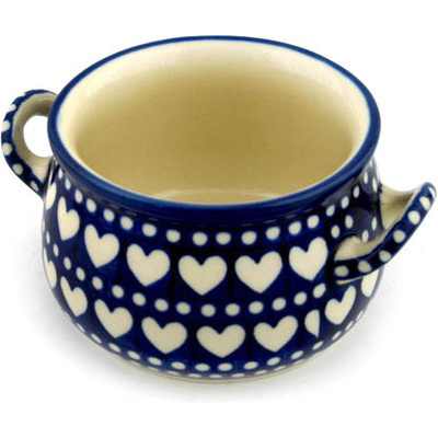 Polish Pottery Bouillon Cup 12 oz Heart To Heart
