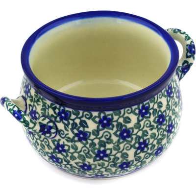 Polish Pottery Bouillon Cup 12 oz Lobelia Vines