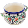 Polish Pottery Bouillon Cup 12 oz Strawberries And Cream UNIKAT