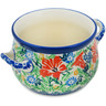 Polish Pottery Bouillon Cup 12 oz Trumpet Garden UNIKAT