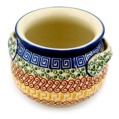 Polish Pottery Bouillon Cup 13 oz Grecian Sea