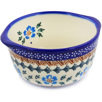 Polish Pottery Bouillon Cup 15 oz Blue Cornflower