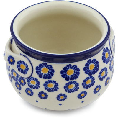 Polish Pottery Bouillon Cup 25 oz Blue Zinnia