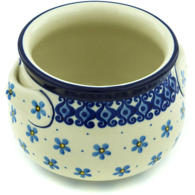 Polish Pottery Bouillon Cup 25 oz Flower Doodle