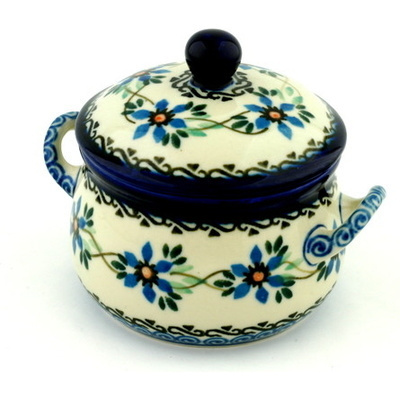 Polish Pottery Bouillon Cup with Lid 12 oz Shady Spring