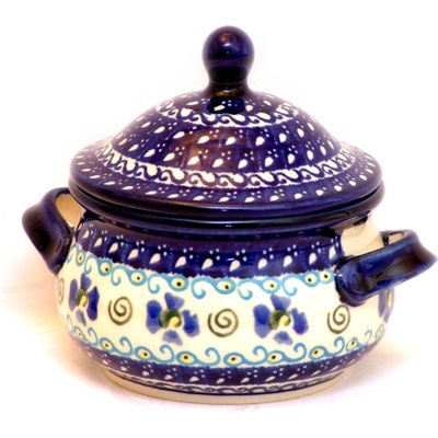 Polish Pottery Bouillon Cup with Lid 14 oz