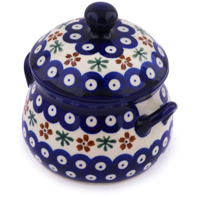 Polish Pottery Bouillon Cup with Lid 17 oz