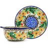 Polish Pottery Bouillon Cup with Saucer 13 oz Summer Bouquet UNIKAT