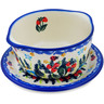 Polish Pottery Bouillon cup with saucer Spring  Garden Berries UNIKAT