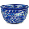 Polish Pottery Bowl 10&quot; Blue Diamond Dream