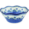 Polish Pottery Bowl 10&quot; Blue Joy