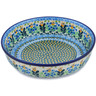Polish Pottery Bowl 10&quot; Bluebells And Irises UNIKAT