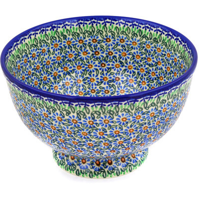 Polish Pottery Bowl 10&quot; Cactus UNIKAT