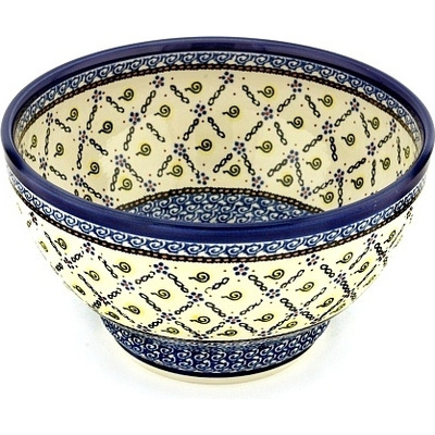 Polish Pottery Bowl 10&quot; Confetti