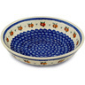 Polish Pottery Bowl 10&quot; Country Apple Peacock