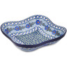 Polish Pottery Bowl 10&quot; Latice Daisy UNIKAT