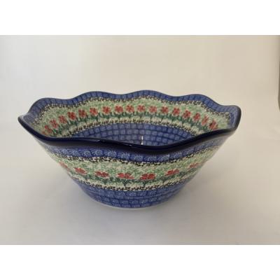 Polish Pottery Bowl 10&quot; Maraschino