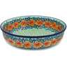 Polish Pottery Bowl 10&quot; Marigold Chain UNIKAT