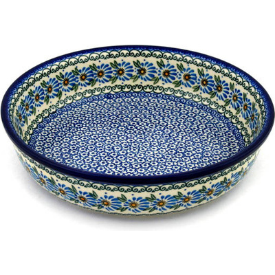 Polish Pottery Bowl 10&quot; Morning Daisy
