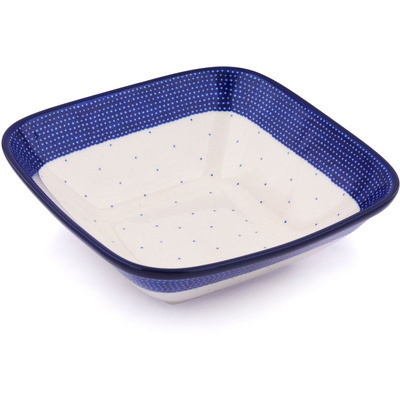 Polish Pottery Bowl 10&quot; Polka Dot Sprinkles UNIKAT