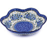 Polish Pottery Bowl 10&quot; Rhapsody In Blue UNIKAT