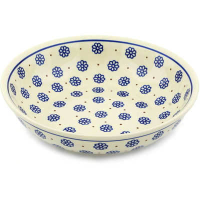 Polish Pottery Bowl 10&quot; Simple Daisies