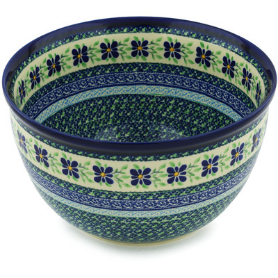 Polish Pottery Bowl 10&quot; Sweet Violet