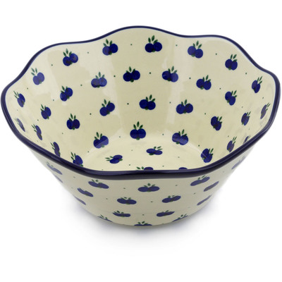 Polish Pottery Bowl 10&quot; Wild Blueberry