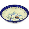 Polish Pottery Bowl 10&quot; Winter Chalet