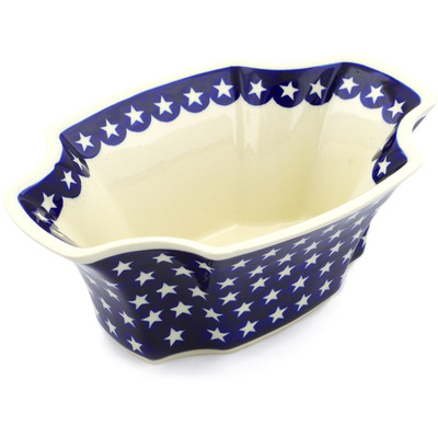 Polish Pottery Bowl 11&quot; America The Beautiful