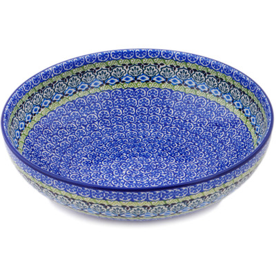 Polish Pottery Bowl 11&quot; Artistic Boho