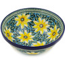 Polish Pottery Bowl 11&quot; Black Eyed Susan UNIKAT