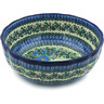 Polish Pottery Bowl 11&quot; Blue Beauty UNIKAT