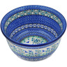 Polish Pottery Bowl 11&quot; Blue Bird Flying UNIKAT