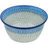 Polish Pottery Bowl 11&quot; Blue-tiful Day UNIKAT