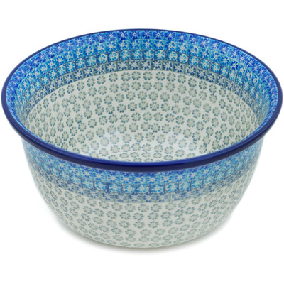 Polish Pottery Bowl 11&quot; Blue-tiful Day UNIKAT