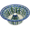 Polish Pottery Bowl 11&quot; Blueberry Drops UNIKAT