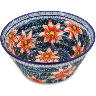 Polish Pottery Bowl 11&quot; Bold Susan UNIKAT