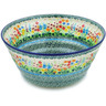 Polish Pottery Bowl 11&quot; Colors Of The Wind UNIKAT