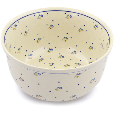 Polish Pottery Bowl 11&quot; Country Meadow