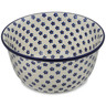 Polish Pottery Bowl 11&quot; Daisy Dots