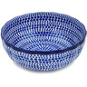 Polish Pottery Bowl 11&quot; Dandy Dots UNIKAT