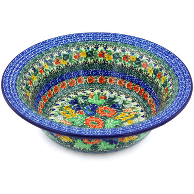 Polish Pottery Bowl 11" Divinity UNIKAT