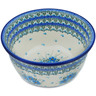 Polish Pottery Bowl 11&quot; Forget Me Not UNIKAT