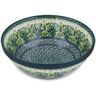 Polish Pottery Bowl 11&quot; Green Pasture UNIKAT