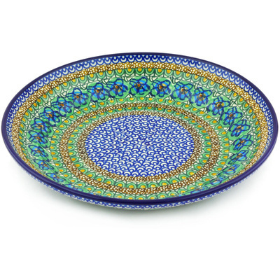 Polish Pottery Bowl 11&quot; Mardi Gras UNIKAT