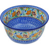 Polish Pottery Bowl 11&quot; Ocean Whisper UNIKAT