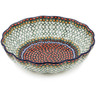 Polish Pottery Bowl 11&quot; Orange Tranquility UNIKAT